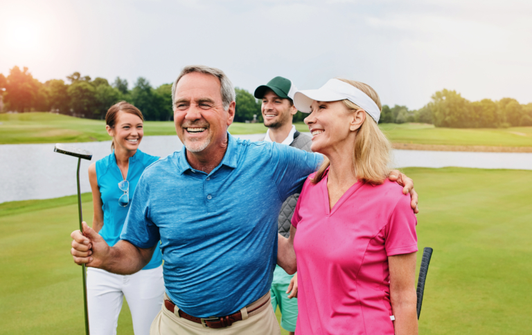Family,,Happy,People,And,Outdoor,For,Golf,Sport,,Physical,Activity