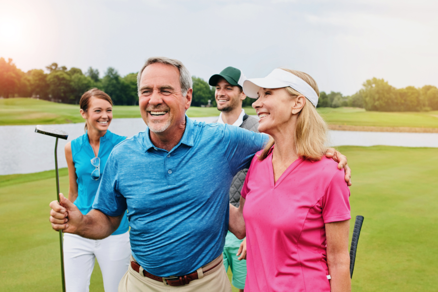 Family,,Happy,People,And,Outdoor,For,Golf,Sport,,Physical,Activity